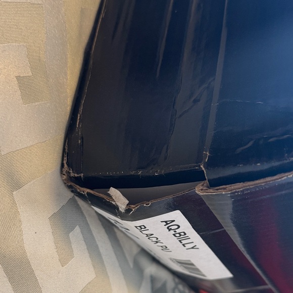 Aqua Black Heeled Platform Boots - Picture 7 of 8